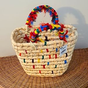 Multi colored Straw Bag